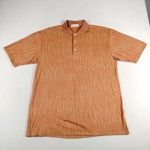 St. Croix Polo Shirt Mens XL Abstract Pattern Mercerized Cotton Turkey‎ Made